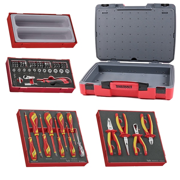 91 Piece Insulated Screwdrivers & Pliers with Impact Bit Foam Kit